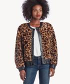 J.o.a. J.o.a. Women's In Color: Leopard Faux Fur Bomber Jacket Size Xs From Sole Society