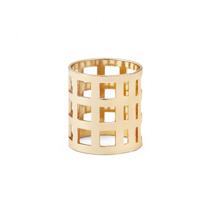 Sole Society Sole Society Cutout Perforated Ring - Gold-6