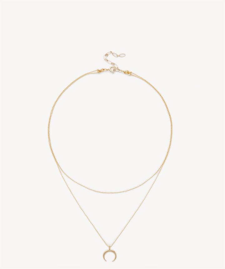 Sole Society Sole Society Plated Crescent Layered Choker