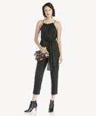J.o.a. J.o.a. Women's Halter Jumpsuit In Color: Black Stripe Size Xs From Sole Society