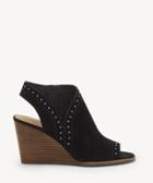 Lucky Brand Lucky Brand Women's Ulyssas Peep Toe Wedges Black Size 5 Suede From Sole Society
