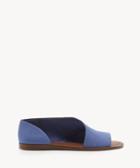 1. State 1. State Women's Celvin Asymmetrical Open Toe Flats Sky Size 5 Leather From Sole Society