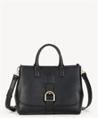 Sole Society Sole Society Zola Front Flap Satchel Bag Black Vegan Leather