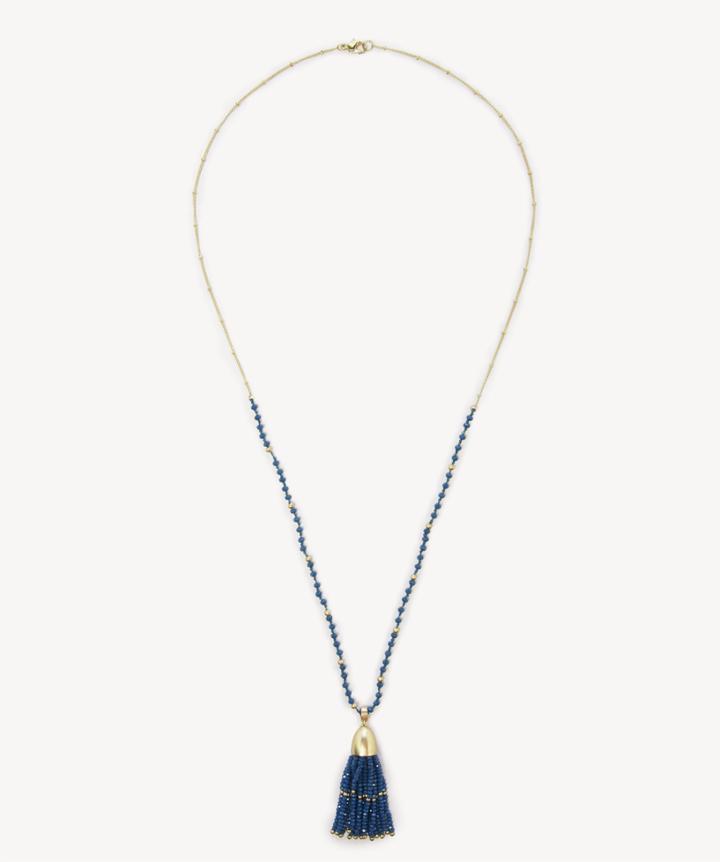 Sole Society Women's Beaded Tassel Necklace Azure One Size From Sole Society