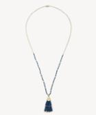 Sole Society Women's Beaded Tassel Necklace Azure One Size From Sole Society
