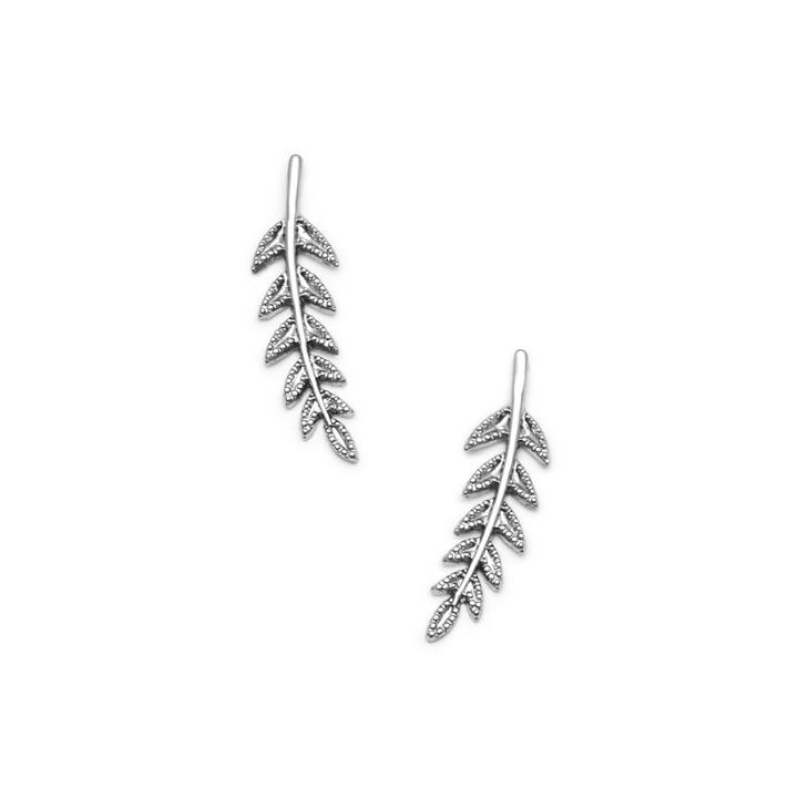 Sole Society Sole Society Leaf Ear Cuff - Silver