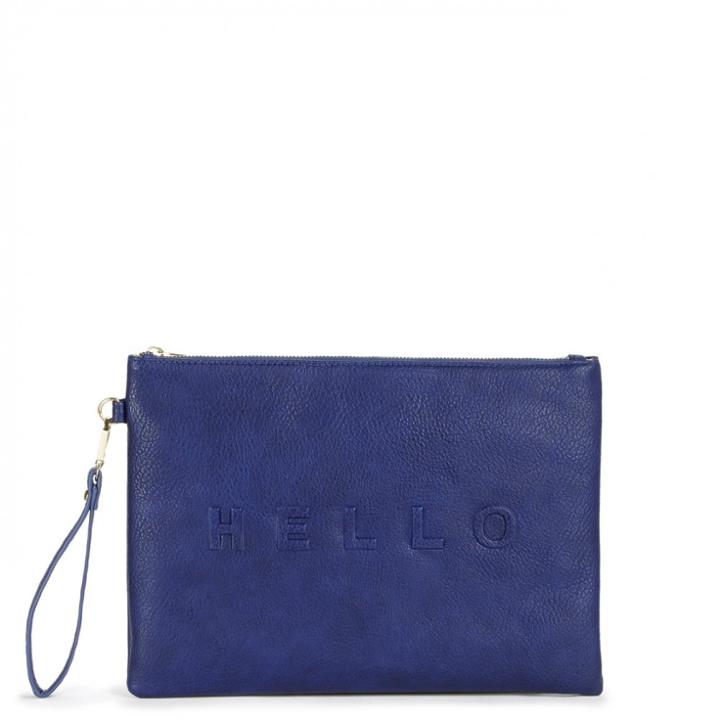 Sole Society Sole Society Justine Conversation Oversize Pouch - Navy-one Size
