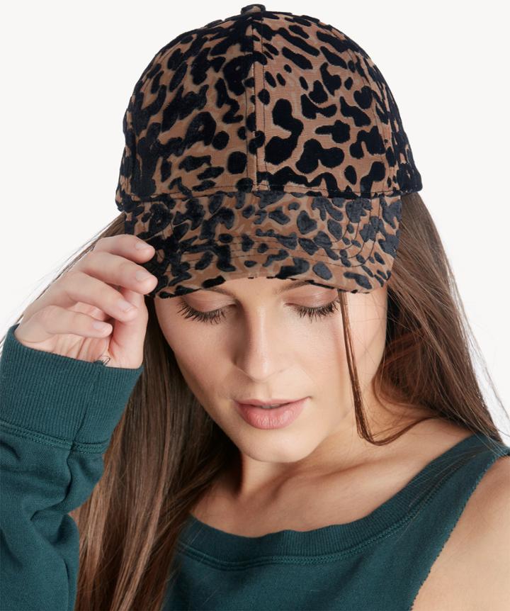 Sole Society Sole Society Velvet Crush Baseball Cap