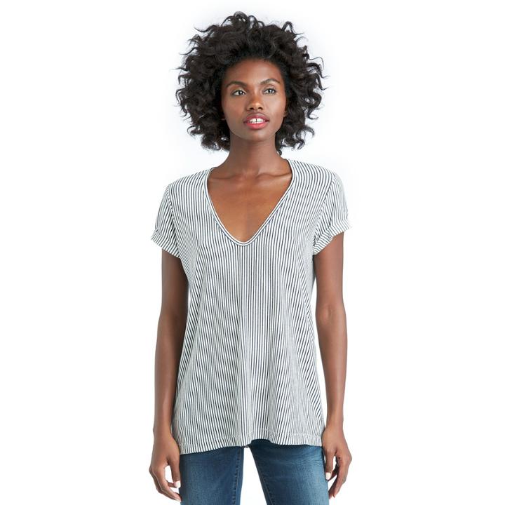 Stylesaint Stylesaint Beechwood U Neck Tee - Stripe