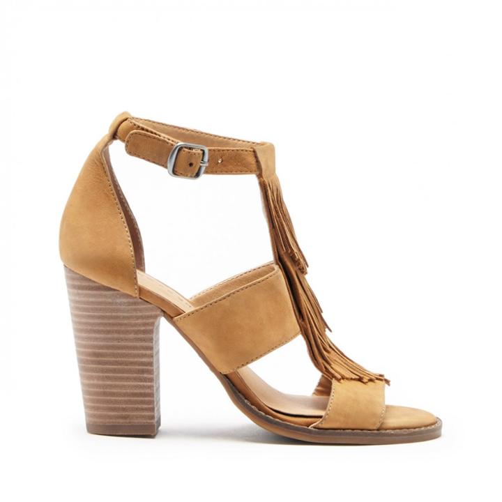 Lucky Brand Lucky Brand Leesha Fringe City Sandal - Brown Sugar-10