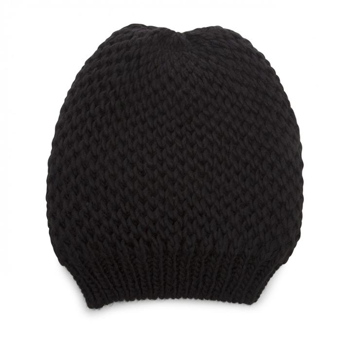 Sole Society Sole Society Wide Knit Beanie - Black-one Size