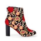 Sole Society Sole Society Olympia Embroidered Bootie - Red Multi Floral