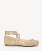 Jessica Simpson Jessica Simpson Women's Mandalaye Strappy Flats Nude Size 10 Crinkle Patent From Sole Society