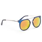 Sole Society Sole Society Lysanne Round Bar Sunglasses - Blue-one Size