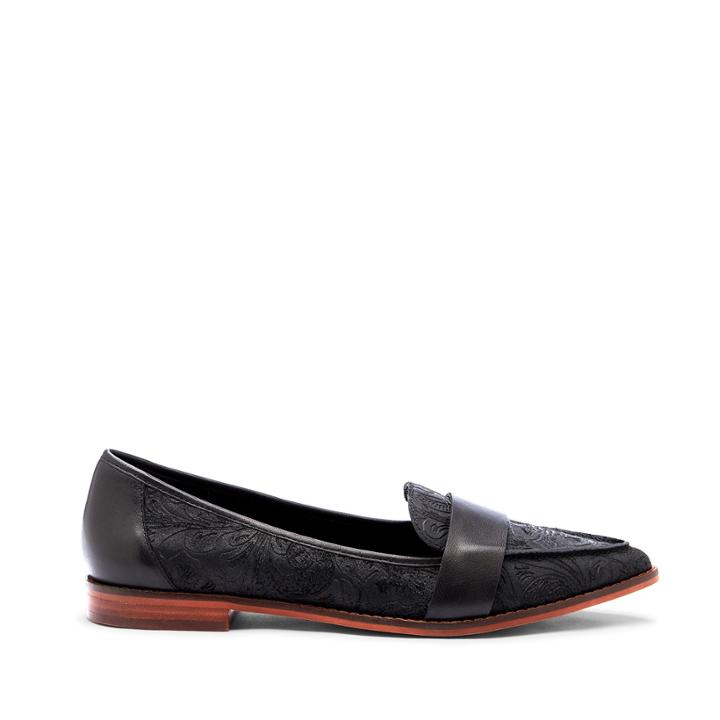 Sole Society Sole Society Edie Smoking Slipper Flat - Black