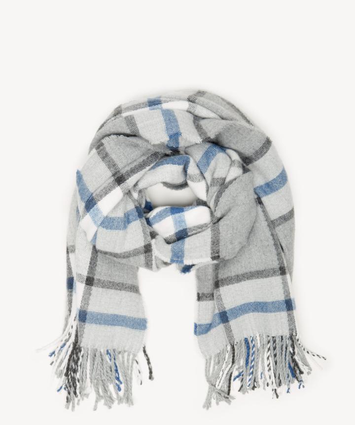 Sole Society Women's Window Pane Scarf Grey From Sole Society