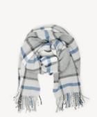 Sole Society Women's Window Pane Scarf Grey From Sole Society