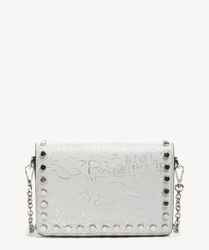 Sole Society Sole Society Hawna Crossbody Bag In Color: Mini Metallic Linen Vegan Leather
