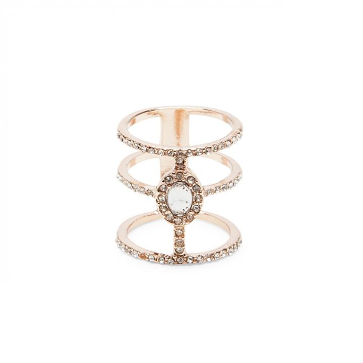 Sole Society Sole Society Stone Statement Ring - Rose Gold-7