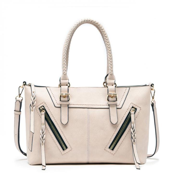 Sole Society Sole Society Girard Zippered Satchel With Braided Tassels - Blush-one Size
