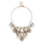 Sole Society Sole Society Rope And Stone Statement Necklace - White Combo-one Size