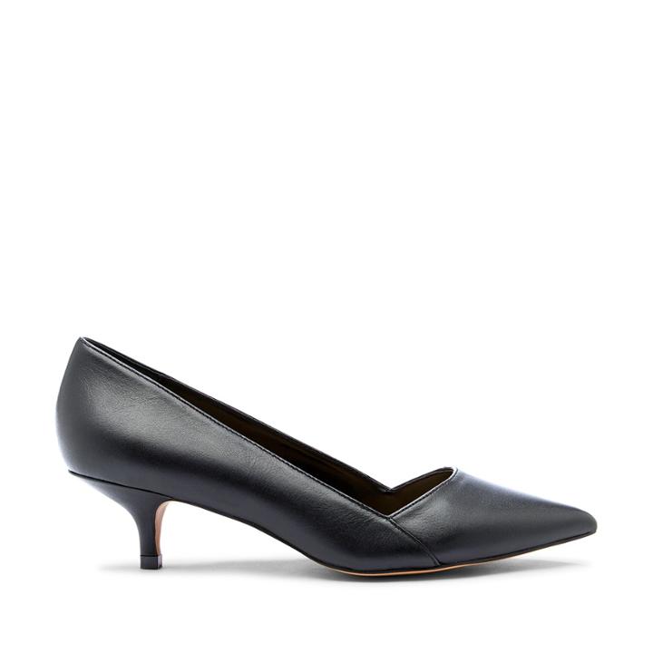 Sole Society Sole Society Desi Kitten Heel Pump - Black Leather