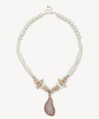 Sole Society Sole Society Rustic Beaded Statement Necklace Cream Combo One Size Os