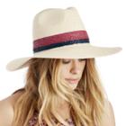 Sole Society Sole Society Wide Brim Straw Hat With Raffia Band - Natural-one Size