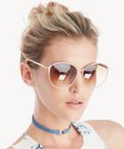 Sole Society Sole Society Annalynne Oversize Round Metal Sunglasses