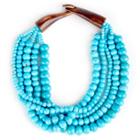 Sole Society Sole Society Beaded Statement Necklace - Turquoise-one Size