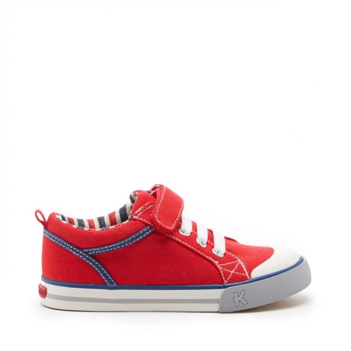 See Kai Run See Kai Run Anders Canvas Sneaker - Red-10t