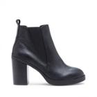 Sole Society Sole Society Foxx Elastic Gore Platform Bootie - Black-8.5