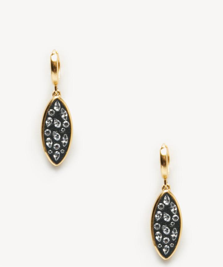 Sole Society Women's Crystal Polymer Earrings Black One Size From Sole Society