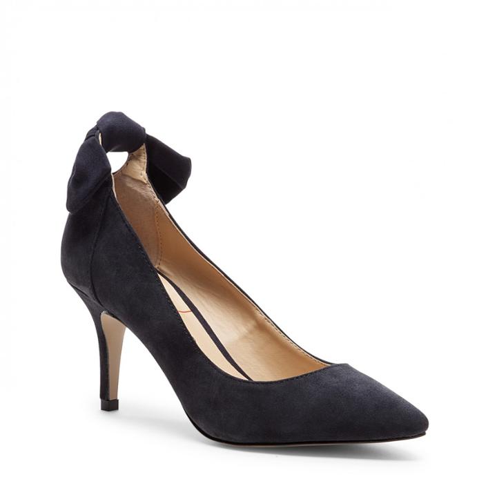 Sole Society Sole Society Mabel Back Bow Pump - Navy-6.5