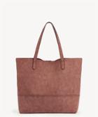 Sole Society Sole Society Dawson Oversized Shopper Bag Dusty Rose Faux Leather