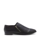 Sole Society Sole Society Birch Double Zipper Loafer - Black