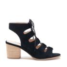 Sole Society Sole Society Rae Cage Lace Up Sandal - Black