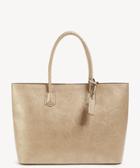 Sole Society Sole Society Hawna Tote Vegan Metallic Safari Leather