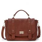 Sole Society Sole Society Presley Vegan Leather Messenger - Brown