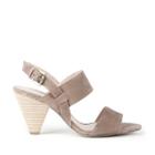 Sole Society Sole Society Valor Cone Heels Sandals Light Taupe Size 5 Suede