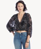Astr Astr Women's Shawna Top In Color: Black Lilac Floral Size Xs From Sole Society