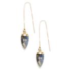 Sole Society Sole Society 22k Gold Plated Threader Earring - Labradorite-one Size