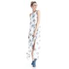 J.o.a. J.o.a. Sleeveless Floral Maxi Dress - Off White Multi