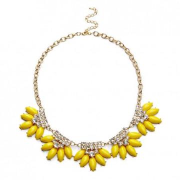 Solesociety Floral Statement Necklace  - Yellow
