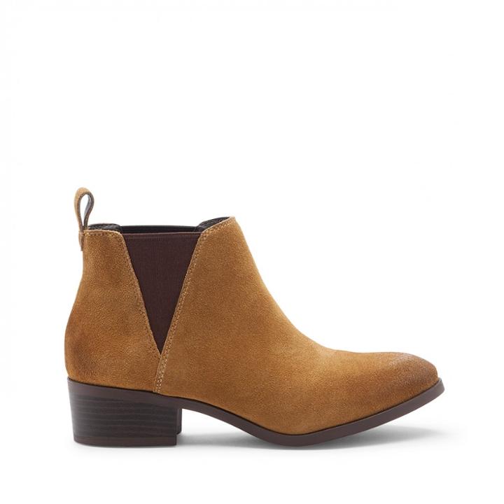 Sole Society Sole Society Mars Elastic Gore Bootie - Wheat Dark Brown-7.5