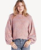 Moon River Moon River Women's Cocoon Sleeve Textured Sweater In Color: Coral Size Large From Sole Society