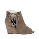 Sole Society Sole Society Bobbi Lace Up Wedge - Dark Taupe