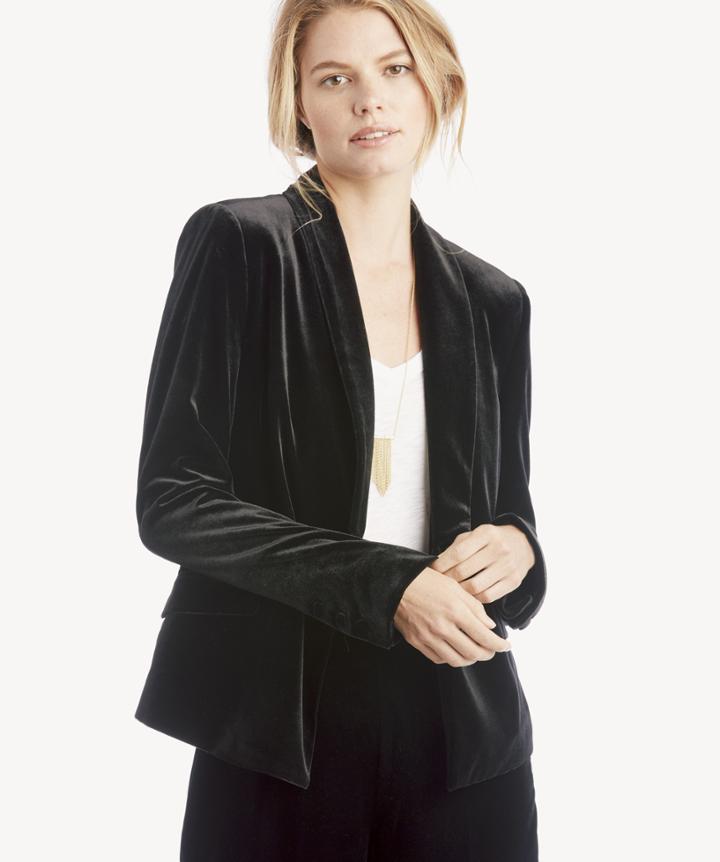 1. State 1. State Women's Velvet Blazer Rich Black Size 0 From Sole Society