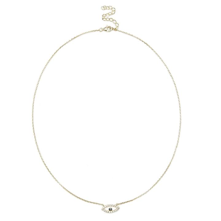 Sole Society Sole Society Evil Eye Pendant Necklace - Gold
