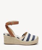 Sole Society Sole Society Channing Espadrille Wedges Navy White Size 5.5 Fabric